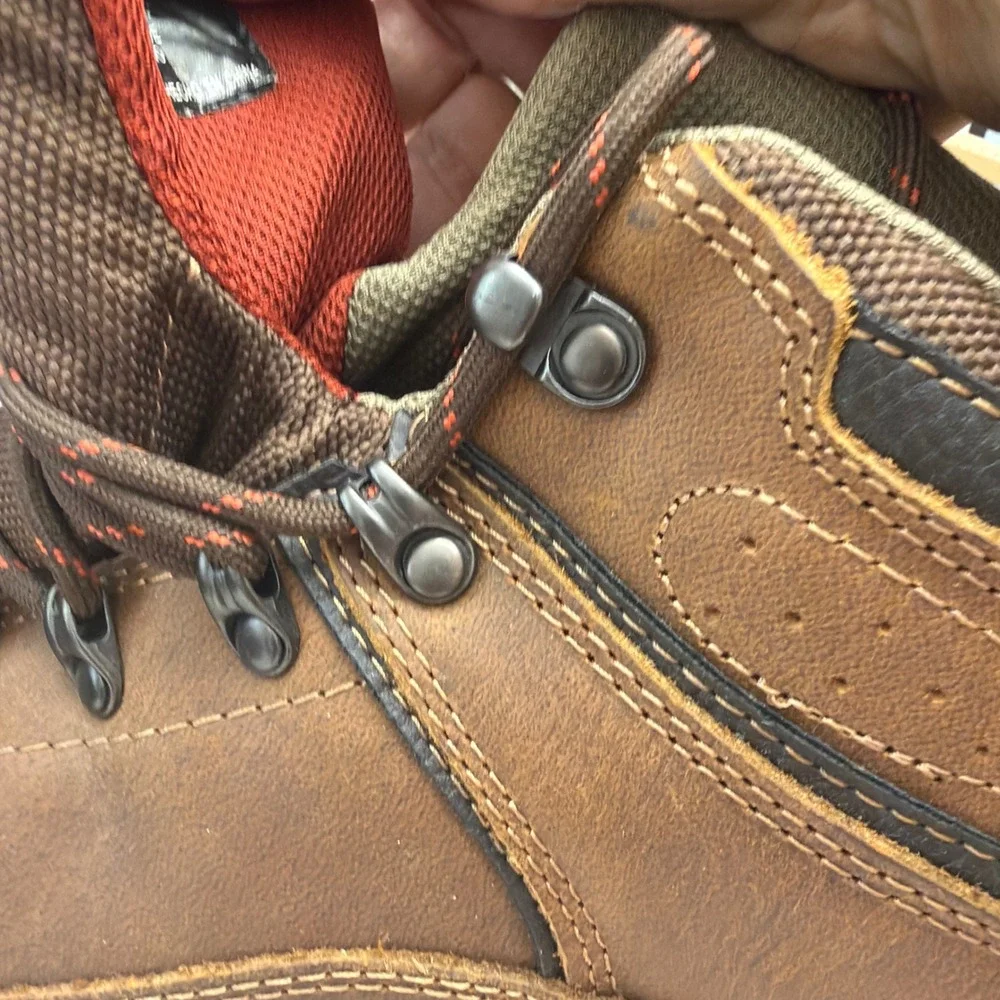 Eddie Bauer Bradley Mens 12M Waterproof Leather Hiking Boots Brown 622332829